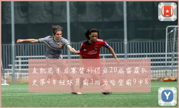 麦凯恩季后赛替补得分20成雷霆队史第4年轻球员前3均为哈登前9中8席次占据